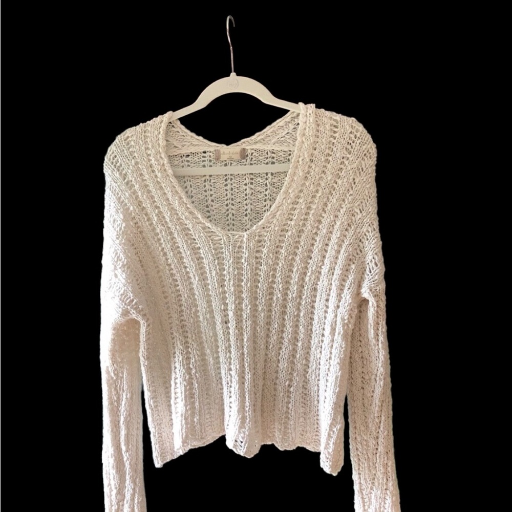 Altar’d State Oversized Cozy 100% cotton V-Neck Pullover Sweater Like New!!! XS